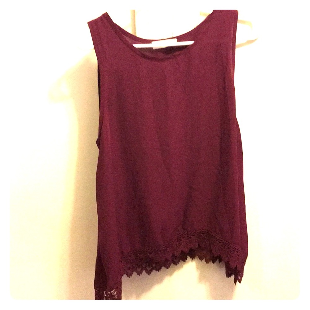 Maroon top